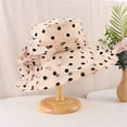 thumbnail image 1 of Helii Women's Organza Wide Brim Sun Hat, Polka Dot Sheer Church Hat, Double Layer Flower Fascinator Hat, Foldable Summer Hat for Wedding Tea Party Derby Khaki,One Size, 1 of 3