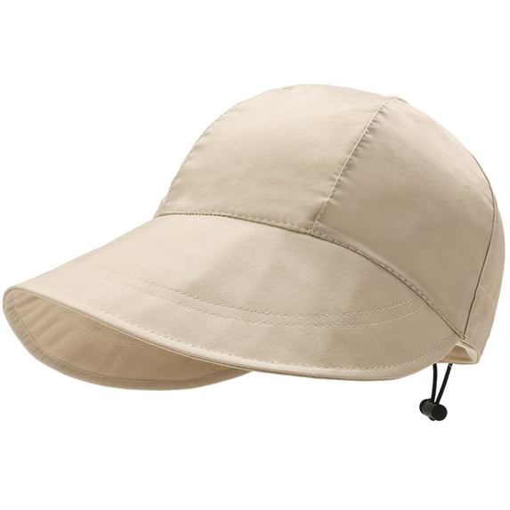 Helii Women's Quick Dry Bucket Hat, Lightweight Packable Sun Hat, Adjustable Soft Brim Fisherman Hat, Foldable Beach Hat with Drawstring for Travel Outdoor Beige,One Size