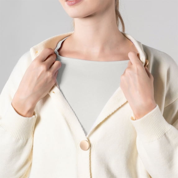 Helii Women's Striped Detachable Half High Collar Fake Collar for Sweater Dress Outfit