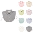 thumbnail image 1 of Helii Women's Striped Detachable Half High Collar Fashion Fake Collar for Sweater Dress Top, 1 of 7