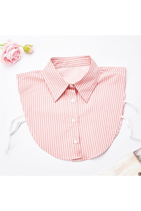 Women's Striped Detachable Half High Collar Fashion Fake Collar for Sweater Dress Top