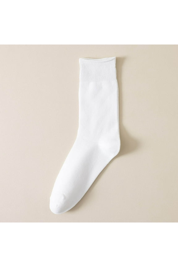 Women's Thin Loose Fit Crew Socks, Soft Cotton Wide Stretchy Seamless Toe Socks for Everyday Comfort, Shoe Size 6-9