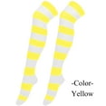 thumbnail image 1 of Christmas Stockings Helii Women's Wide Striped High Long Socks Thigh High Stockings Party costume Over Knee High Crazy Socks Leg Warmer Yellow, 1 of 4
