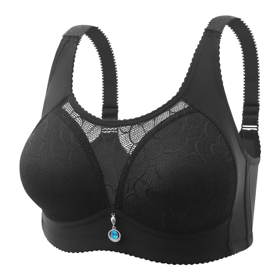 Helii Women's Wireless Lifting Bra Anti Sagging Support Breathable Lace Full Coverage Bra Orthopedic Posture Corrector Bra for Daily Wear Home Office All Season Comfort