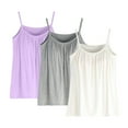 thumbnail image 1 of Helii Womens 3 Pack Tank Tops with Built in Bra Sleeveless Shirts Relaxed Fit Cami for Women Plus Size P L, 1 of 8