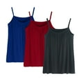 thumbnail image 1 of Helii Womens 3 Pack Tank Tops with Built in Bra Sleeveless Shirts Relaxed Fit Cami for Women Plus Size I XXL, 1 of 8