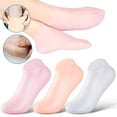 thumbnail image 1 of Helii Womens Mens Socks Silicone Low Cut Ankle Socks for Dry Cracked Feet for Moisturizing, Cracked Heel Treatment Spa Beige,Summer Sale, 1 of 9
