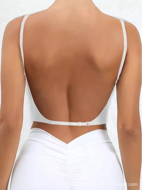 Womens Seamless U Back Bra Wireless Longline Bra Adjustable Spaghetti Strap Deep V Bralette Padded Push Up Bra Ice Silk Invisible Underwear for Summer Backless Tops Tank Tops and Daily Wear Bra