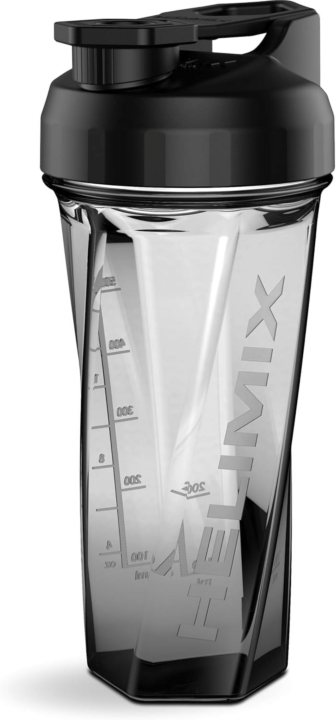 Helimix 2.0 Vortex Black Portable Pre-Workout Protein Blender Shaker Bottle No Balls or Whisks Made in USA 28oz