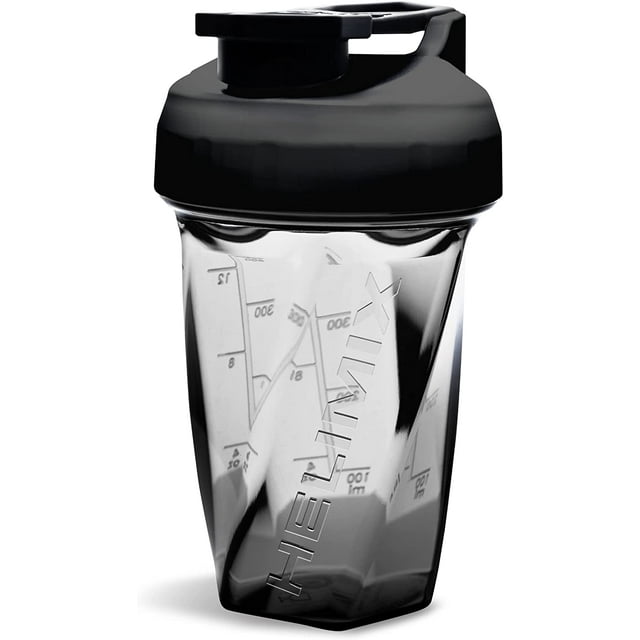 Helimix 2.0 Vortex Black Portable PreWorkout Portein Blender Shaker Bottle No Balls or Whisks