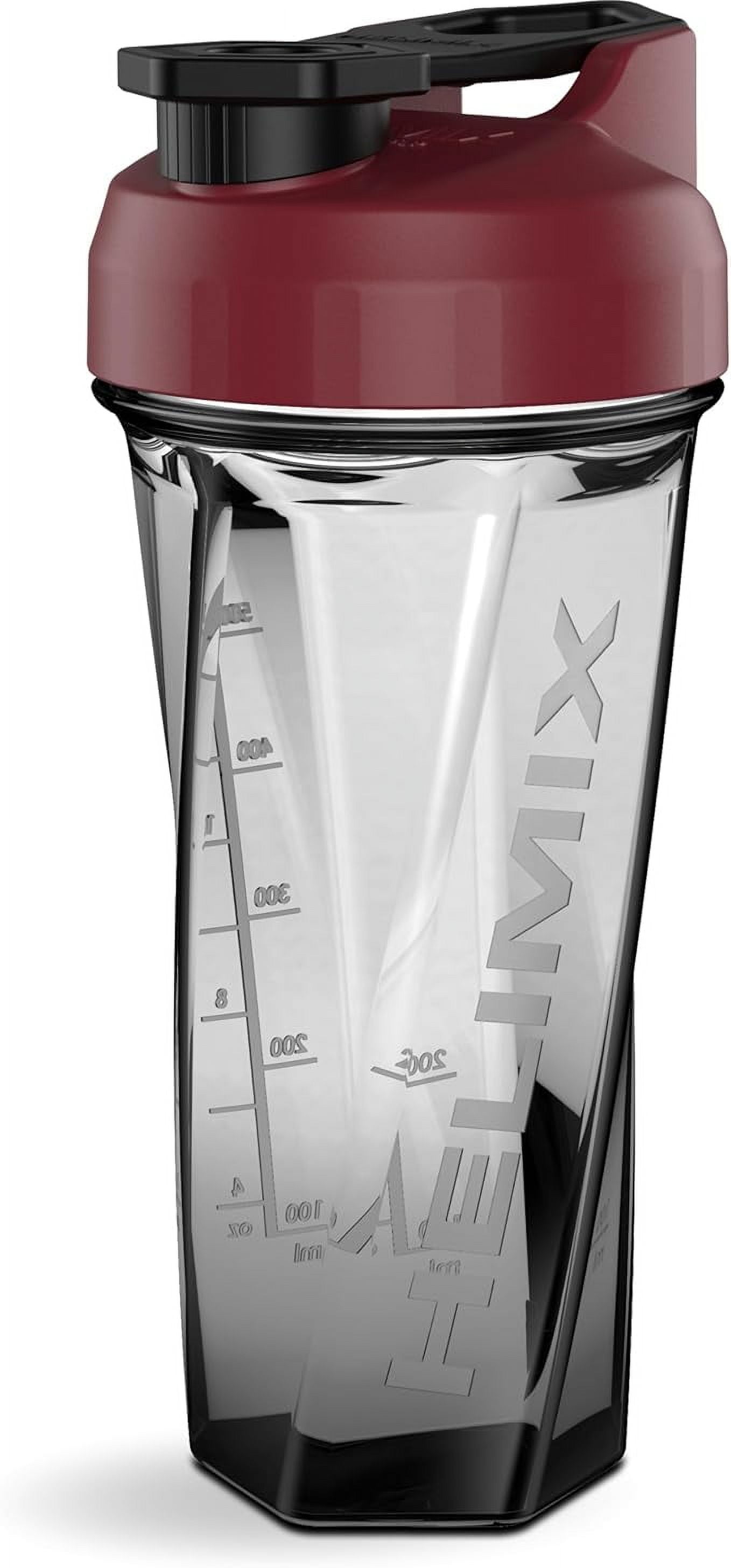 Helimix 2.0 Vortex Burgundy Portable Pre-Workout Protein Blender Shaker Bottle No Balls or Whisks Made in USA 28oz