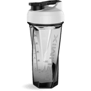 Helimix 2.0 Vortex White Portable Pre-Workout Protein Blender Shaker Bottle No Balls or Whisks Made in USA 28oz