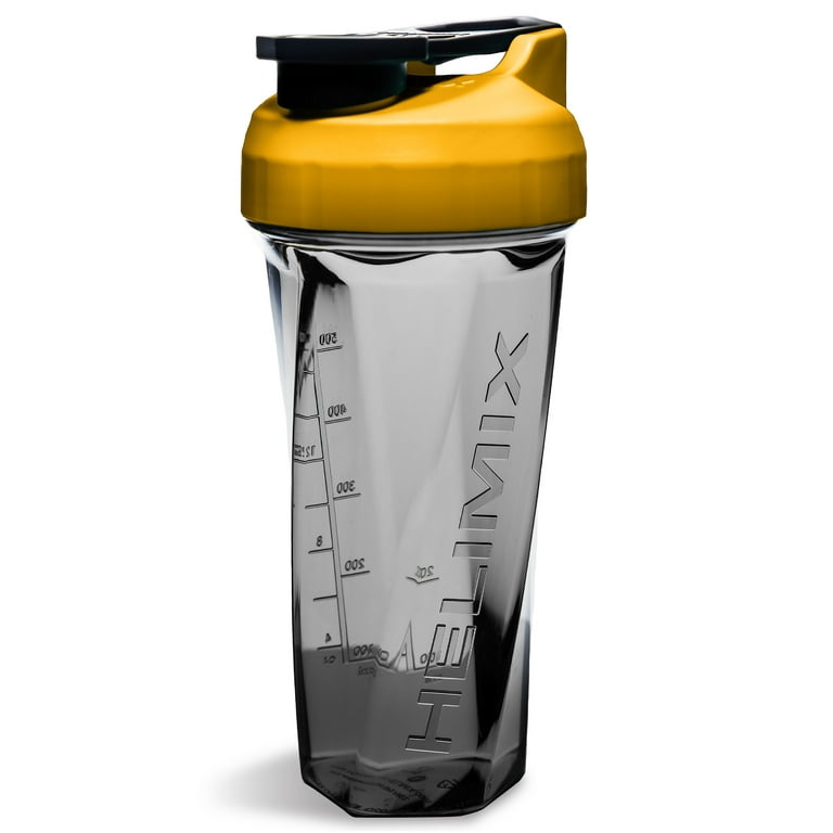 Helimix 2.0 Vortex, Yellow, Portable Pre-Workout Blender Shaker Bottle, 28oz