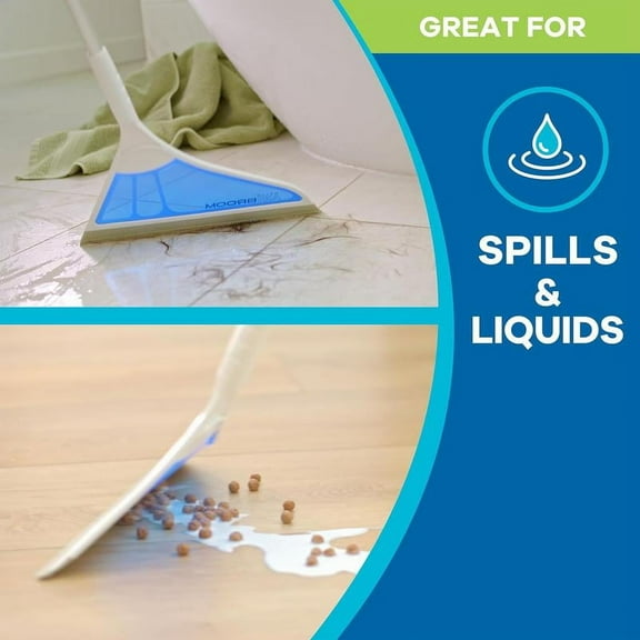 Helio Air Broom | All Surface Sweeper and Squeegee for Wet and Dry Cleaning Dust, Dirt, Liquids, Pet Hair, Tile, Hardwood Floors