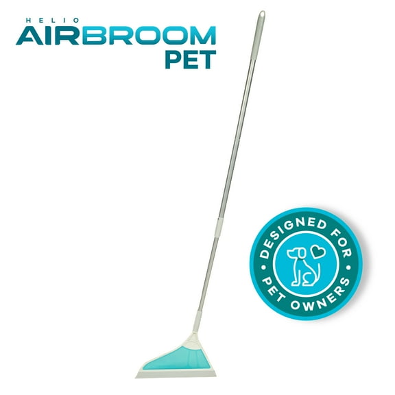 Helio Air Pet Broom: All-Surface Sweeper & Squeegee for Pet Hair & Messes
