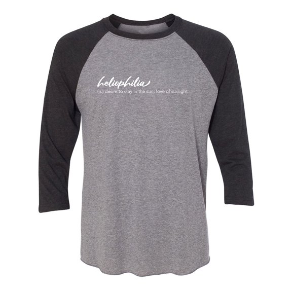 Heliophilia Unisex 3/4 Sleeve Baseball Raglan Tee