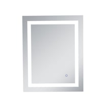 Helios 24in x 30in Hardwired LED mirror with touch sensor and color changing temperature 3000K/4200K/6400K