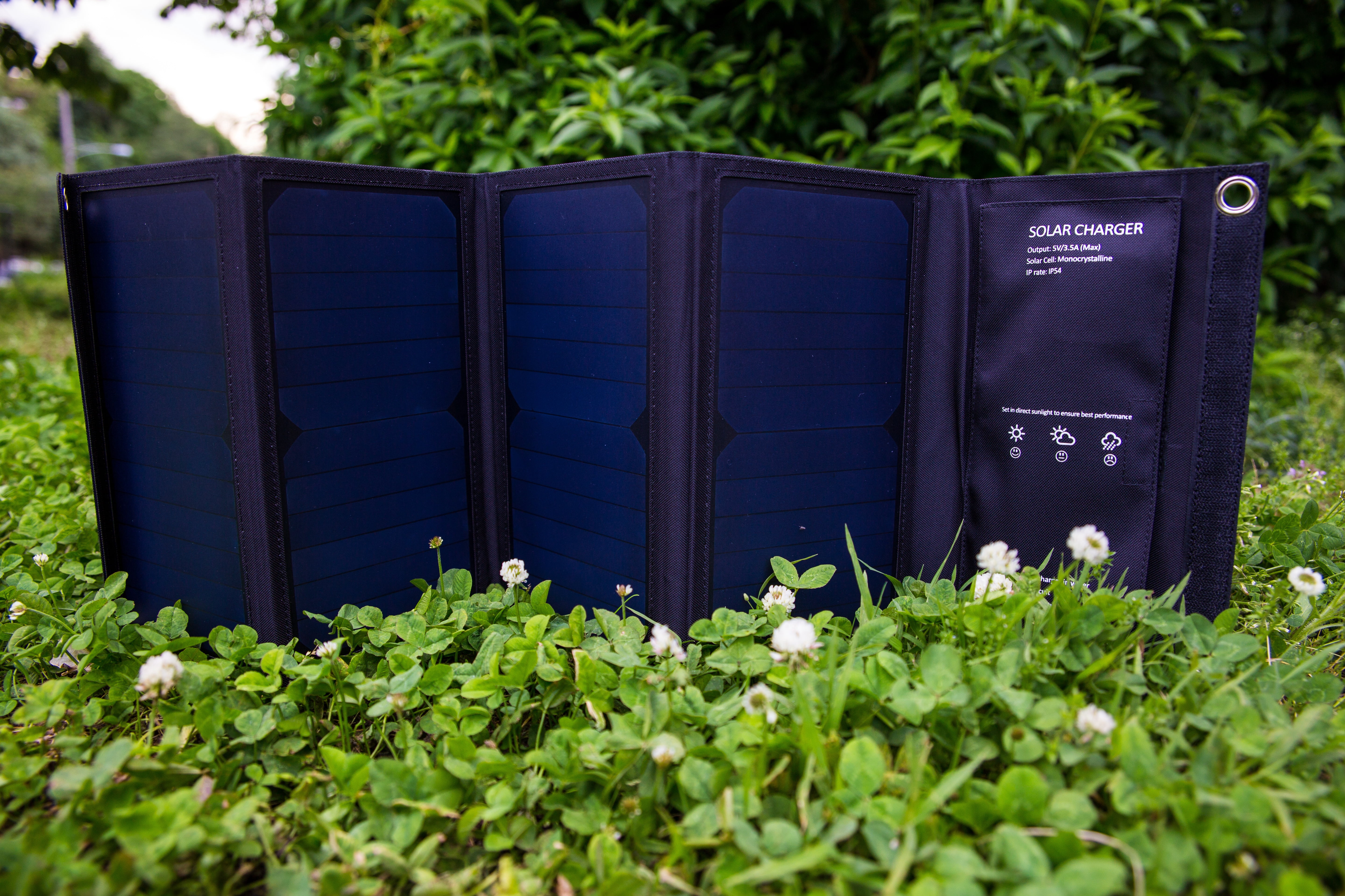 Helios 28-Watt Folding Solar Charger with Power Bank