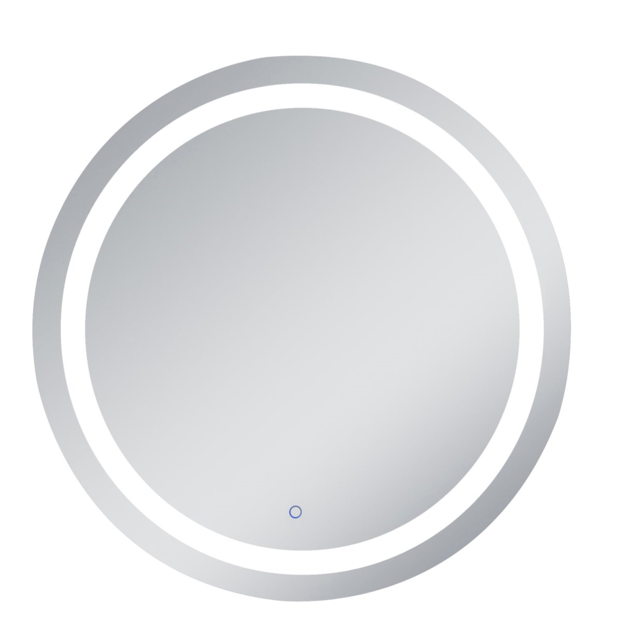 Helios Round Silver LED Bathroom Vanity Mirror with Touch Sensor