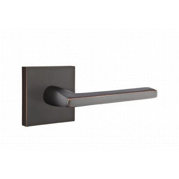 Helios Lever Left Hand Privacy with Square Rose, Oil Rubbed Bronze