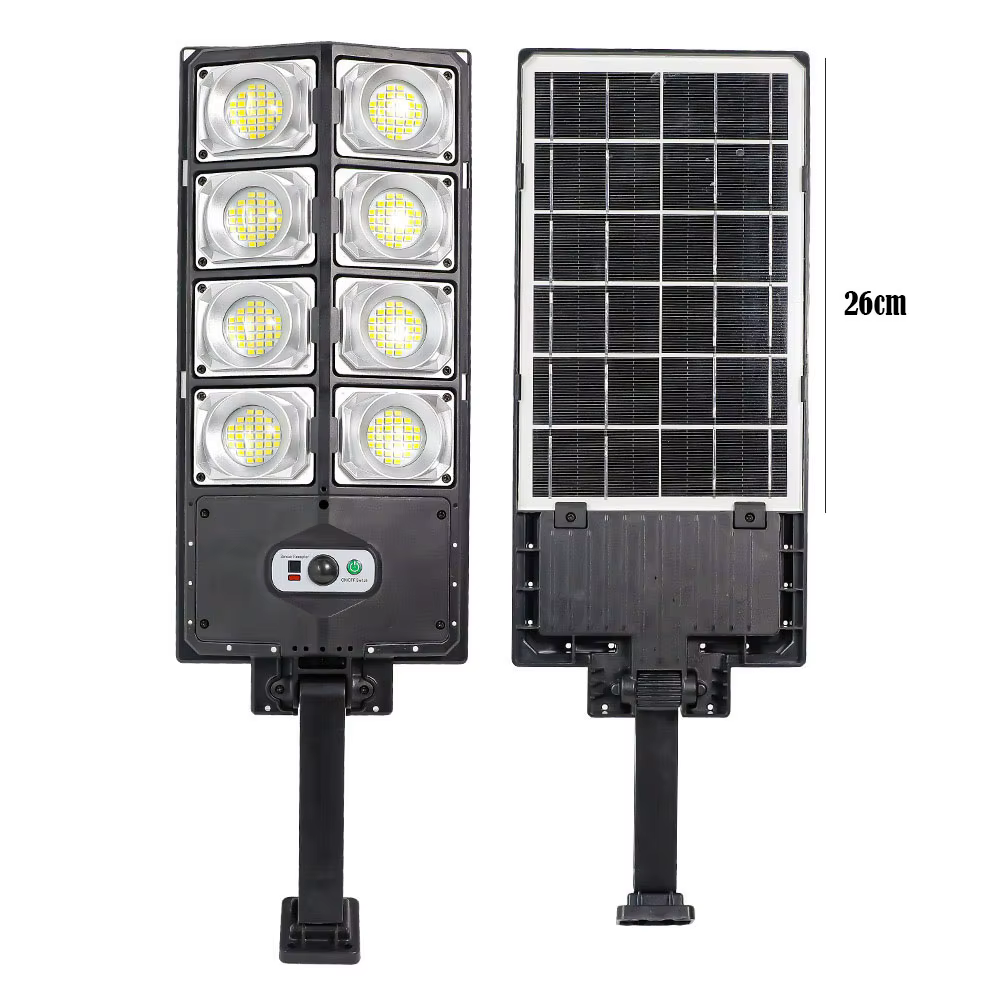 Helios Pro 600W Solar Street Light Outdoor with Motion Sensor, Waterproof LED Security Flood Light for Yard, Driveway, Garage & Parking Lot | 789A-4