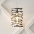 thumbnail image 1 of JONATHAN Y Helisa 7.25" 1-Light Modern Contemporary Iron Spiral LED Pendant, Antique Silver, 1 of 11