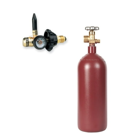 Helium Balloon Kit with 20 Cu Ft Steel Cylinder and Inflator Valve for Parties