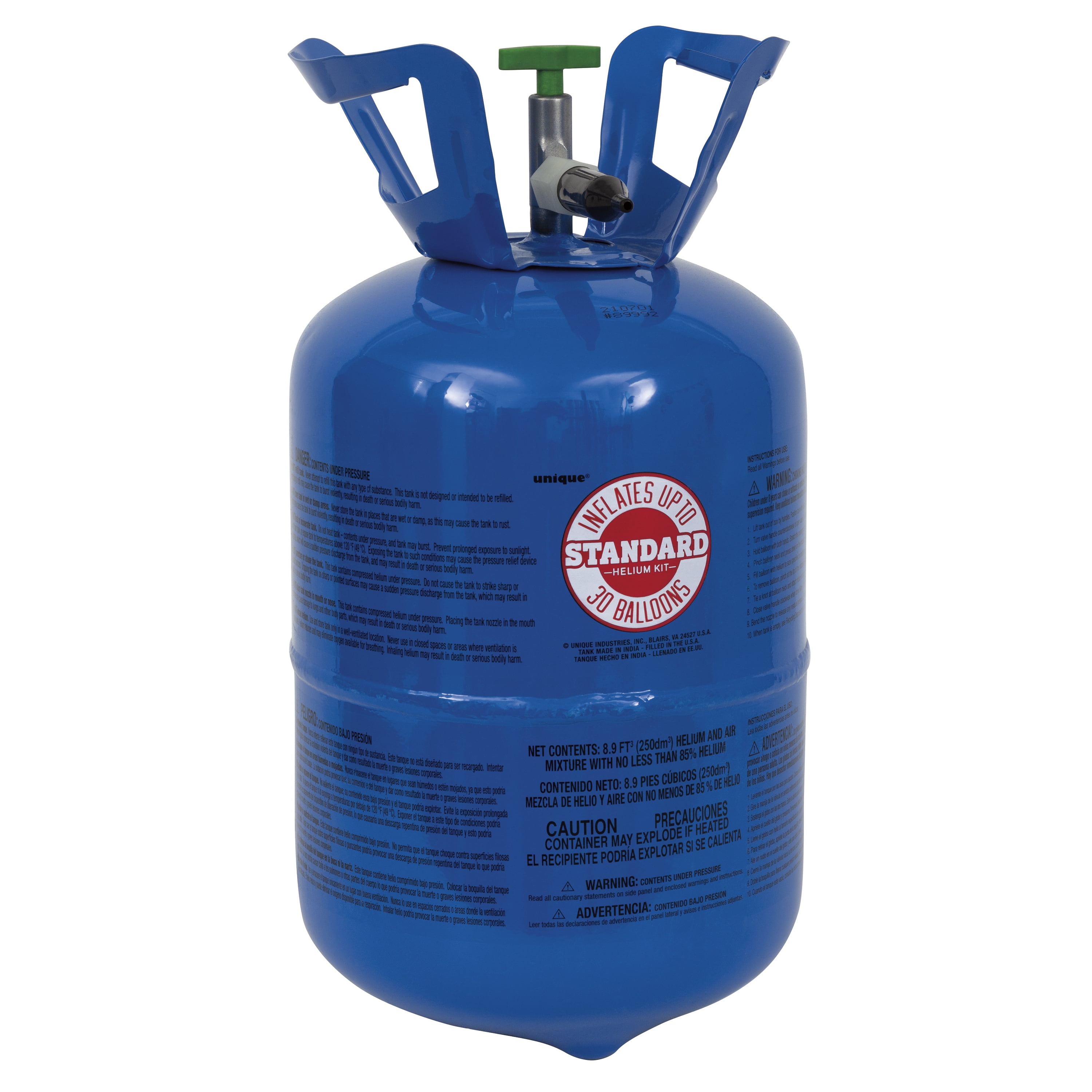 Helium Tank 8.9 cu. ft. Balloon Time Helium Kit (EMPTY, tank only with box)