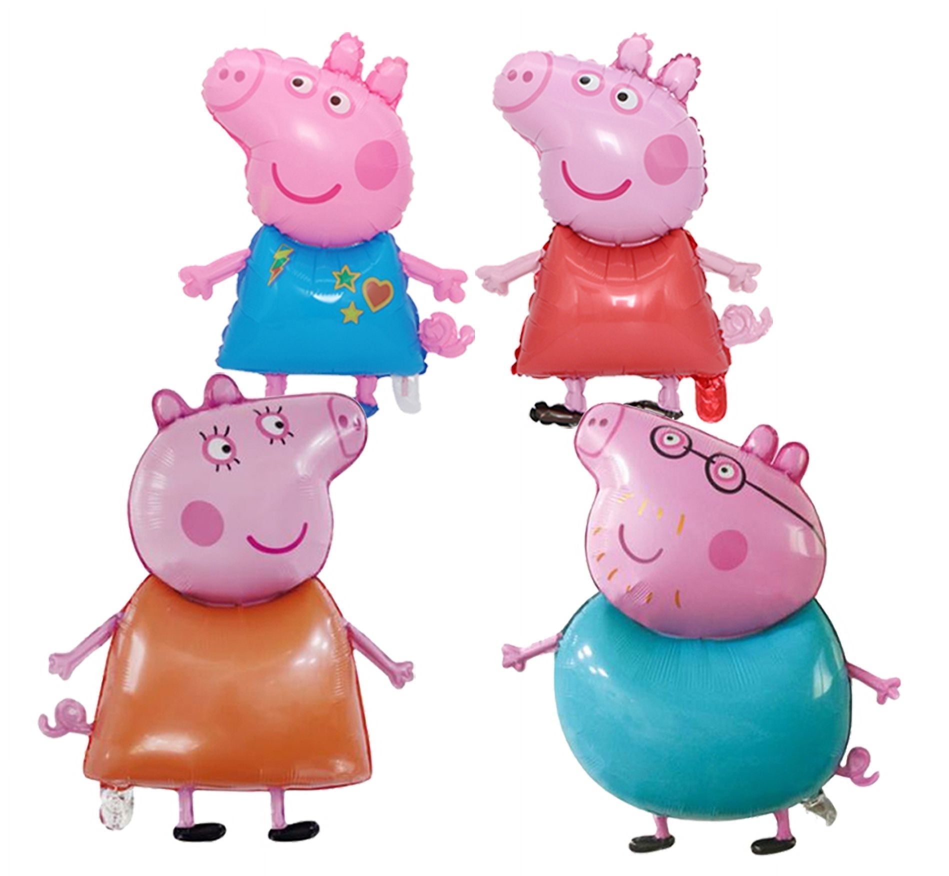 Helium Foil Balloons for Birthday Party, Ppa Pig Balloons George Pig Balloons, 4 Count
