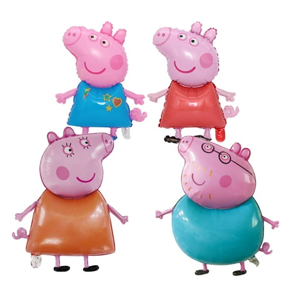 Helium Foil Balloons for Birthday Party, Ppa Pig Balloons George Pig Balloons, 4 Count