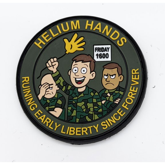 Helium Hands, Ruining Liberty Since Forever, 3.5 in, PVC, Hook and Loop