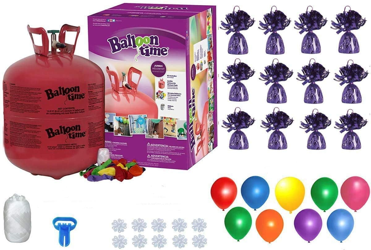 Bonbonne d'Hélium avec 50 Ballons à Pois