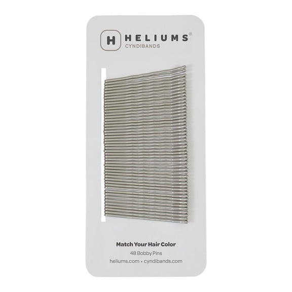 Heliums 2 Inch Bobby Pins - Gray - 48 Count