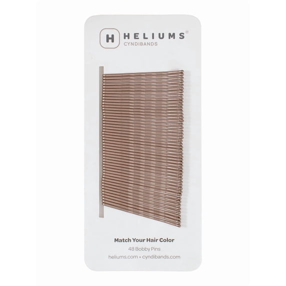Heliums 2 Inch Bobby Pins - Light Brown - 48 Count