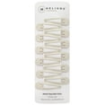 thumbnail image 1 of Heliums 2 Inch Snap Clips - Light Blonde Off White - 12 Count, Metal Hair Barrettes for Women, Thin Hair and Kids, Enamel Matte Finish Blends with Hair Color, 1 of 10