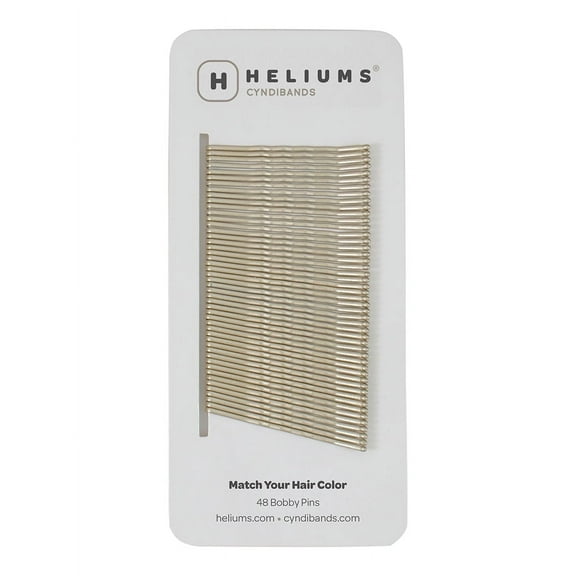 Heliums Ash Blonde Premium Bobby Pins, 2 Inch Wavy - 48 Count 1 Pack