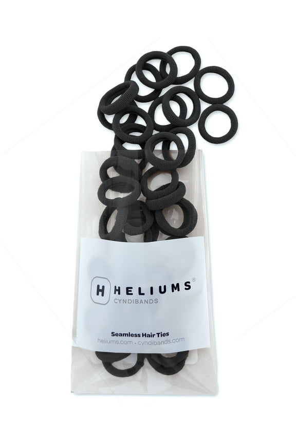 Extra Small Hair Ties No Damage - Black - Mini 0.7 Inch Tiny Soft Seamless Hair Bands for Toddlers, Braids, Kids Ponytails- 40 Count