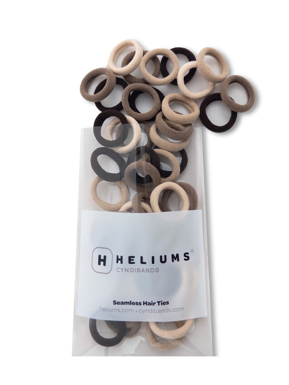 Extra Small Hair Ties No Damage - Neutrals Mix - Mini 0.7 Inch Tiny Soft Seamless Hair Bands for Toddlers, Braids, Kids Ponytails- 40 Count