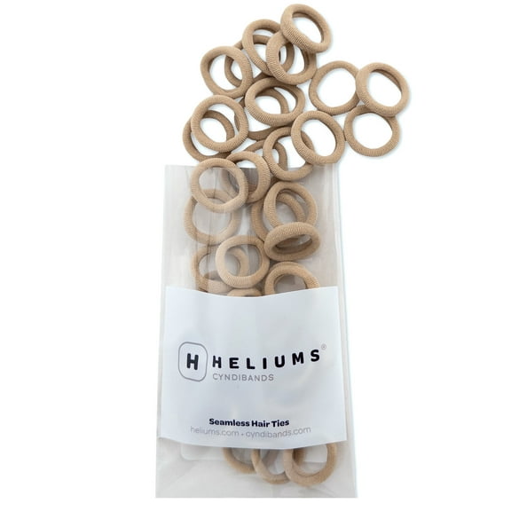 Heliums Extra Small Hair Ties No Damage - Sandy Blonde - Mini 0.7 Inch Tiny Soft Seamless Hair Bands for Toddlers, Braids, Kids Ponytails- 40 Count