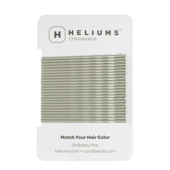 Heliums Gray Extra Long .. Wavy Color Match Bobby .. Pins, 2.5 Inch - .. 24 Pins