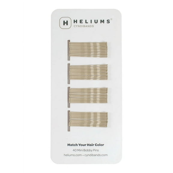 Heliums Mini Bobby Pins - Light Blonde - 40 Pack, 1.5 Inch Small Hair Pins For Thin Hair & Kids