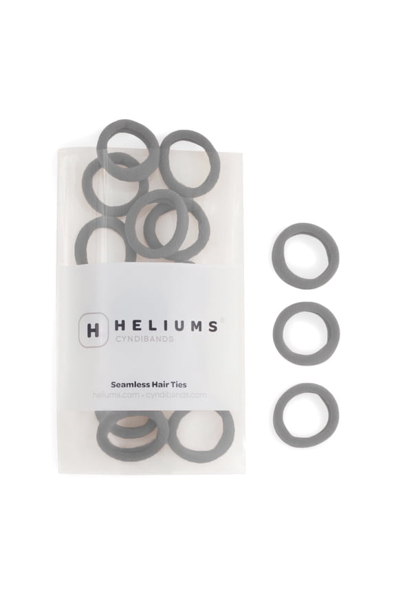 Small Hair Ties - Gray - 1 Inch Seamless No-Damage Ponytail Holders for Kids, Braids and Thin Hair - 20 Count