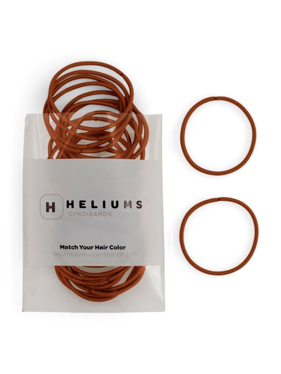 Thin Hair Elastics .. - Copper - 2mm .. Hair Ties for Fine .. Hair, 40 Count, 1.75 .. Inch Diameter, Medium Hold .. Ponytail Holders