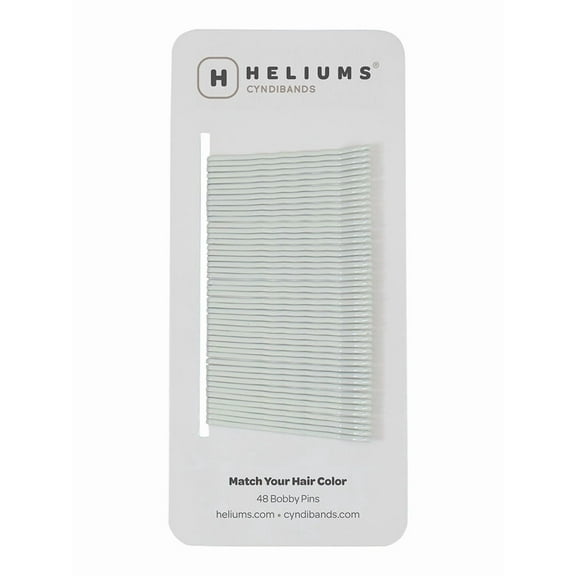 Heliums White Premium Hold, Strong Grip Bobby Pins, 2 Inch Wavy - 48 Count