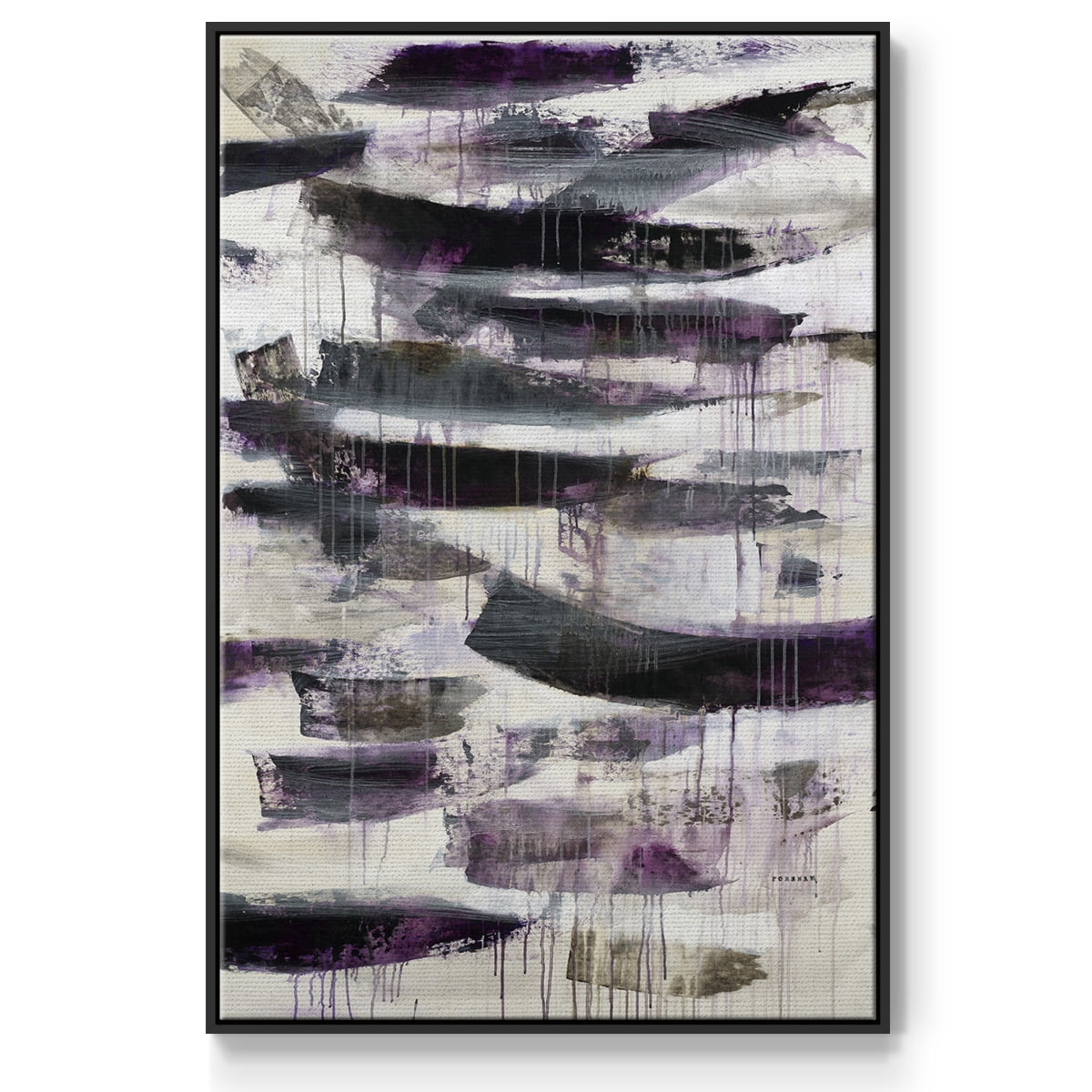 Helix #2 Framed Premium Gallery Wrapped Canvas - Ready to Hang - 27 x 41 - Black Floating Frame