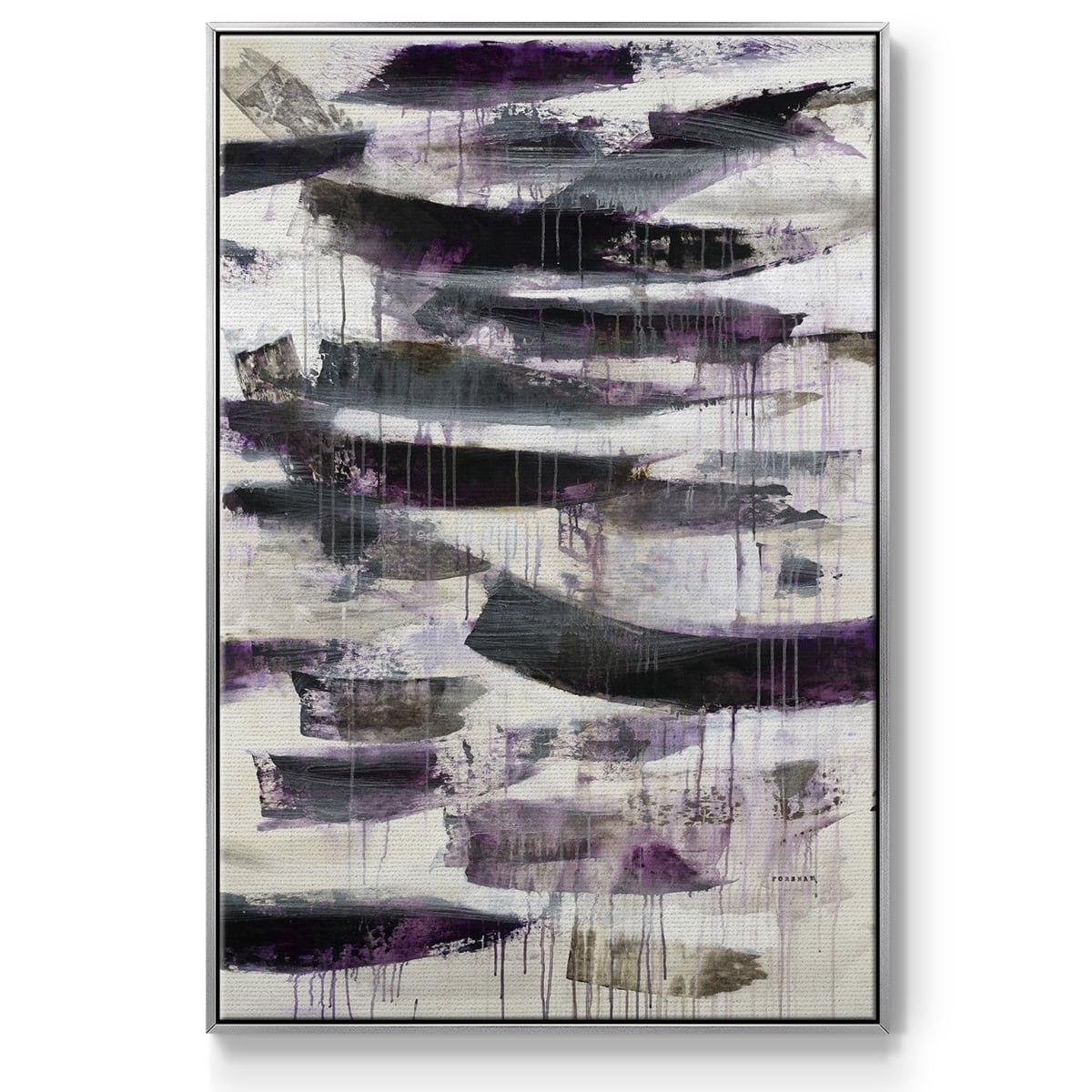 Helix #2 Framed Premium Gallery Wrapped Canvas - Ready to Hang - 27 x 41 - Silver Floating Frame
