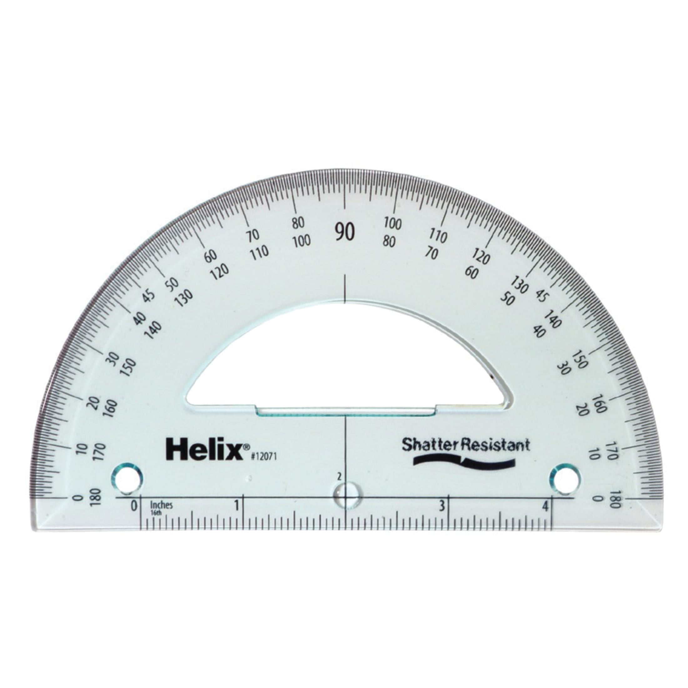 Helix Acrylic Protractor, Semi-Circle