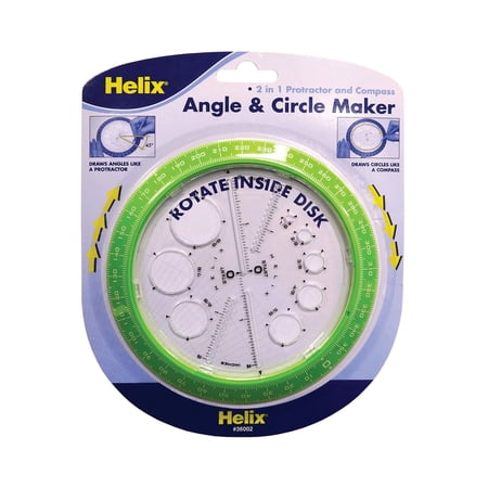 Helix Angle/Circle Maker Protractor/Compass 360 Degrees 36002