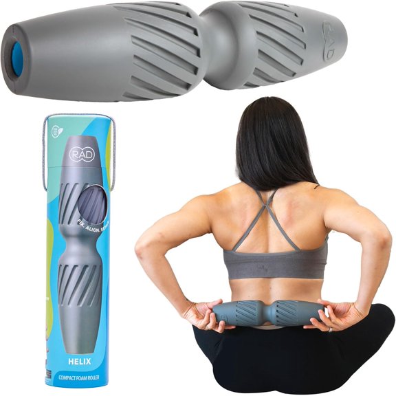 Helix  Compact High-Density Exercise Foam Roller Deep Tissue Myofascial Release for Back, Quads, Hamstrings & More Muscle Recovery Tool Stretching Mobility
