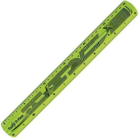 (4 pack) (4 Pack) Helix, HLX279010, Twist-n-Flex 12" Ruler, 1 Each, Assorted